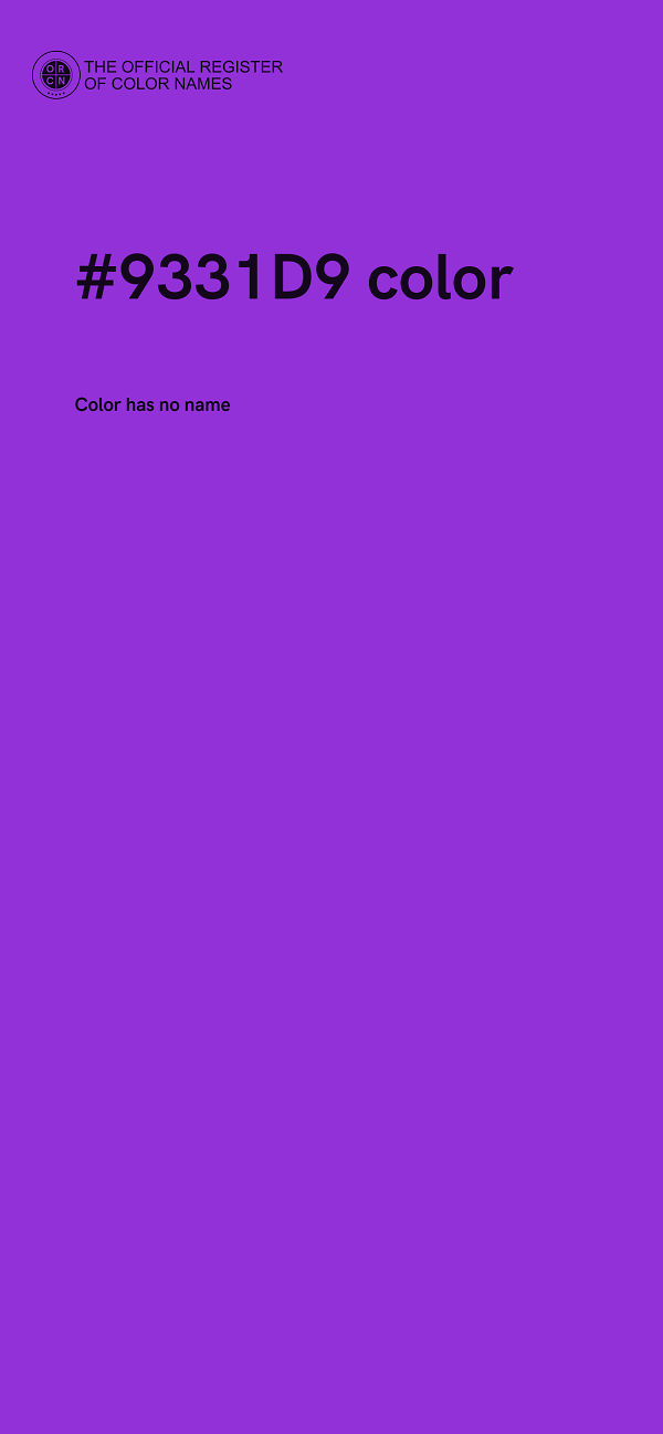 #9331D9 color image