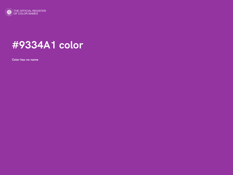 #9334A1 color image