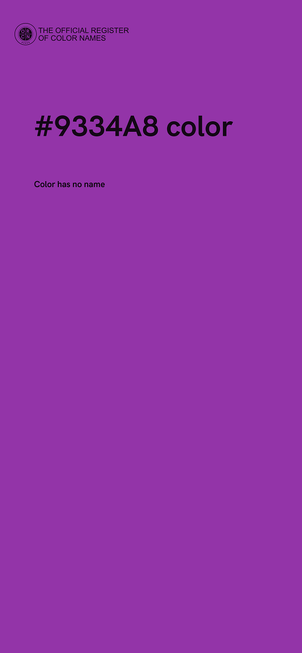 #9334A8 color image