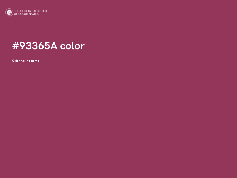 #93365A color image
