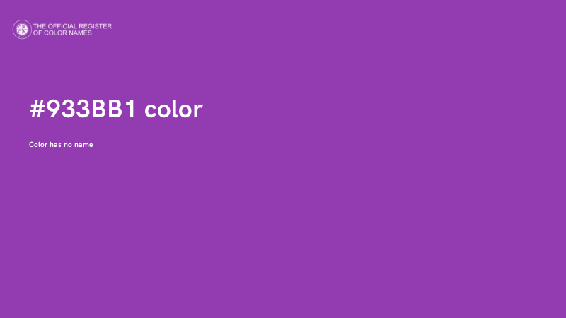 #933BB1 color image