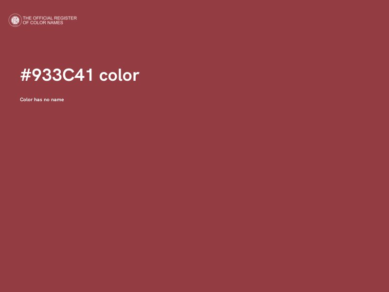 #933C41 color image