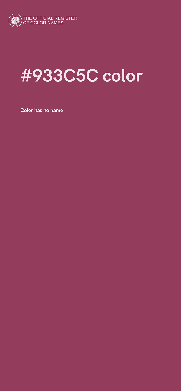 #933C5C color image