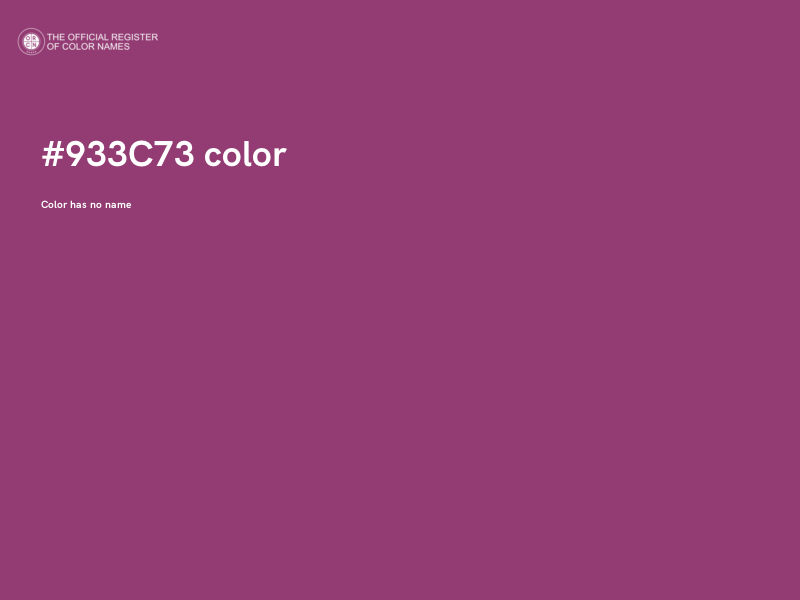 #933C73 color image