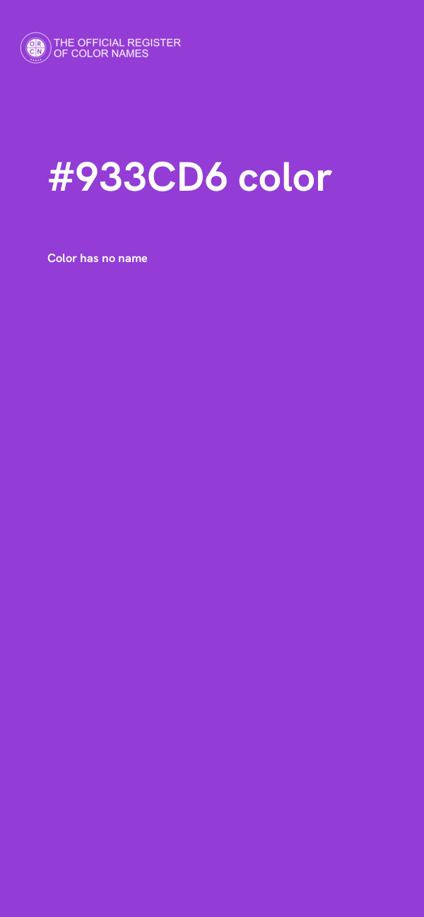 #933CD6 color image