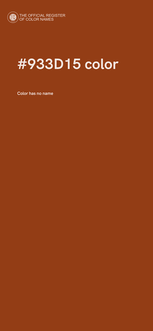 #933D15 color image