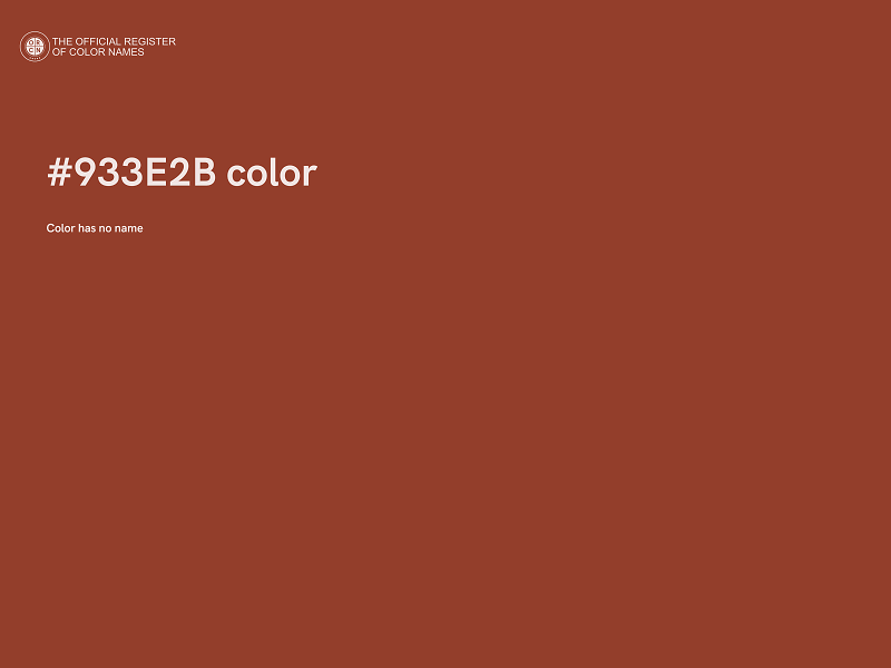 #933E2B color image