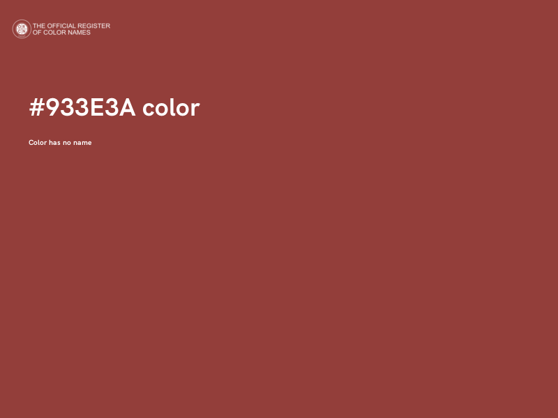 #933E3A color image
