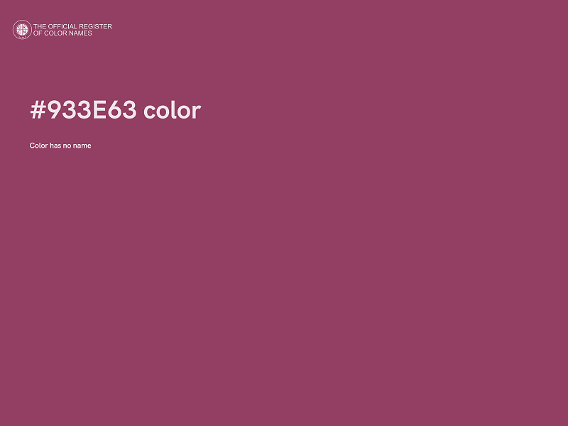 #933E63 color image