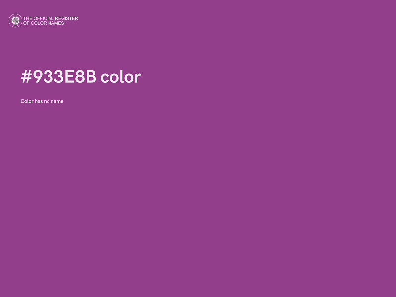 #933E8B color image