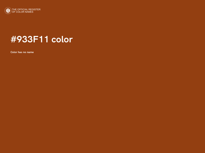 #933F11 color image