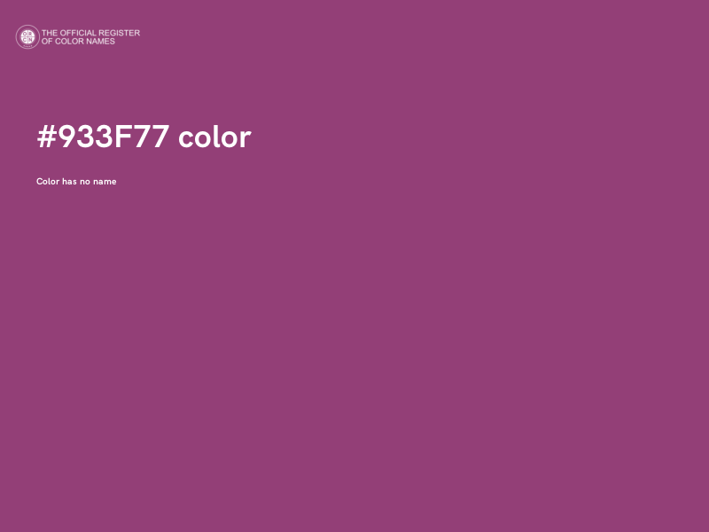 #933F77 color image