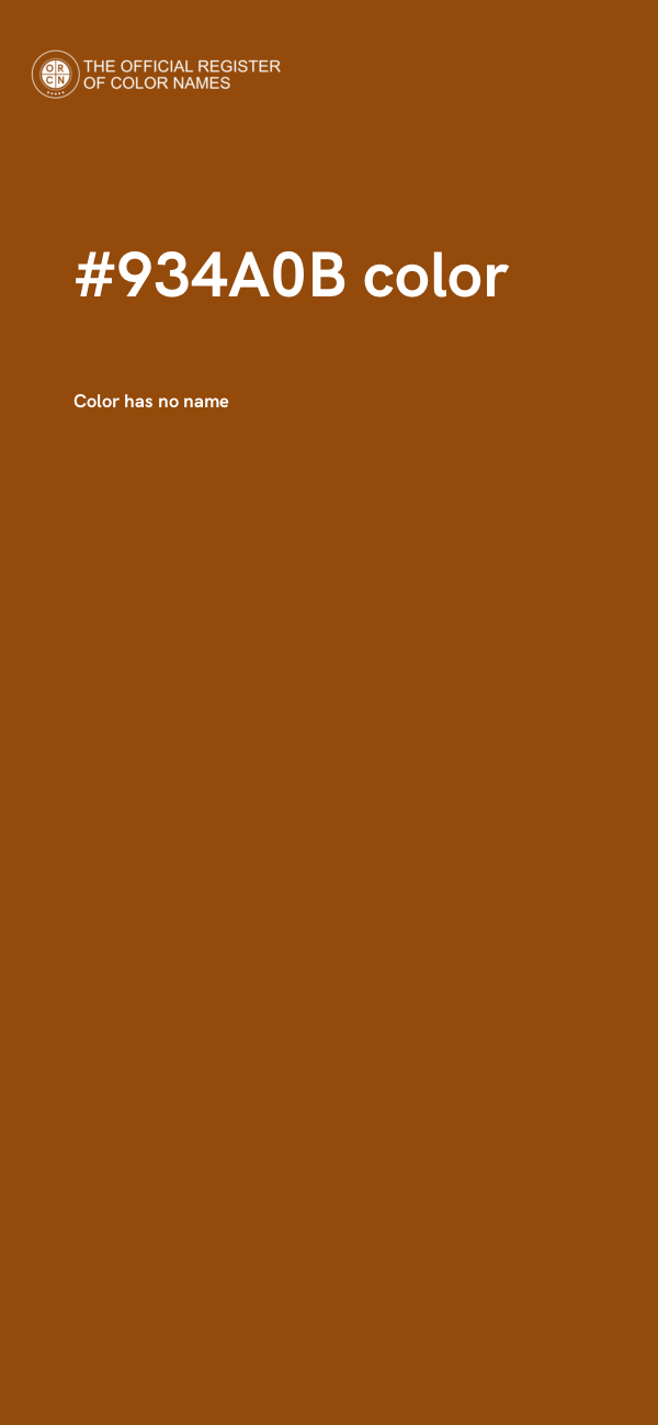 #934A0B color image