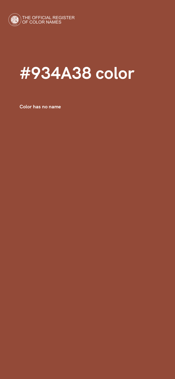 #934A38 color image