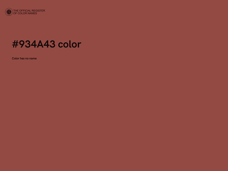 #934A43 color image