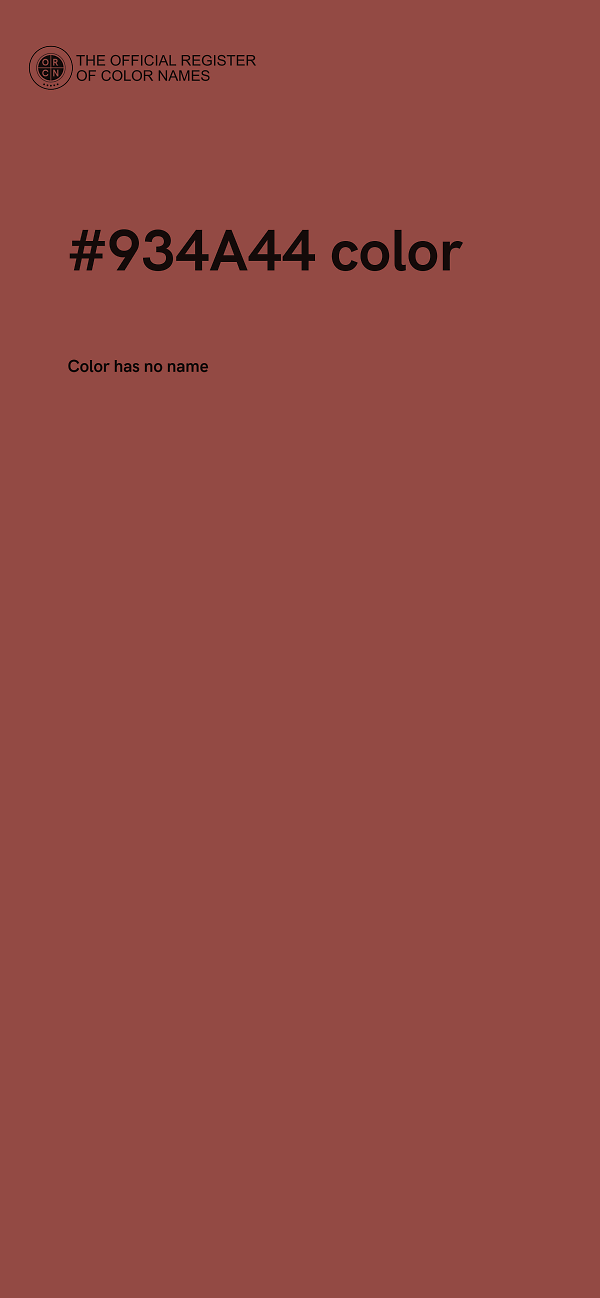 #934A44 color image