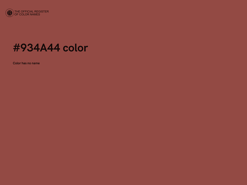 #934A44 color image