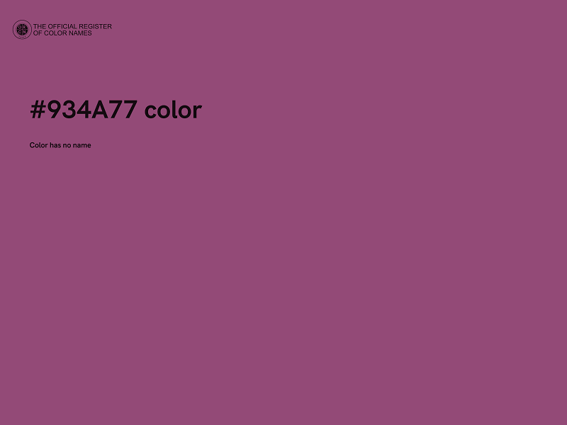 #934A77 color image
