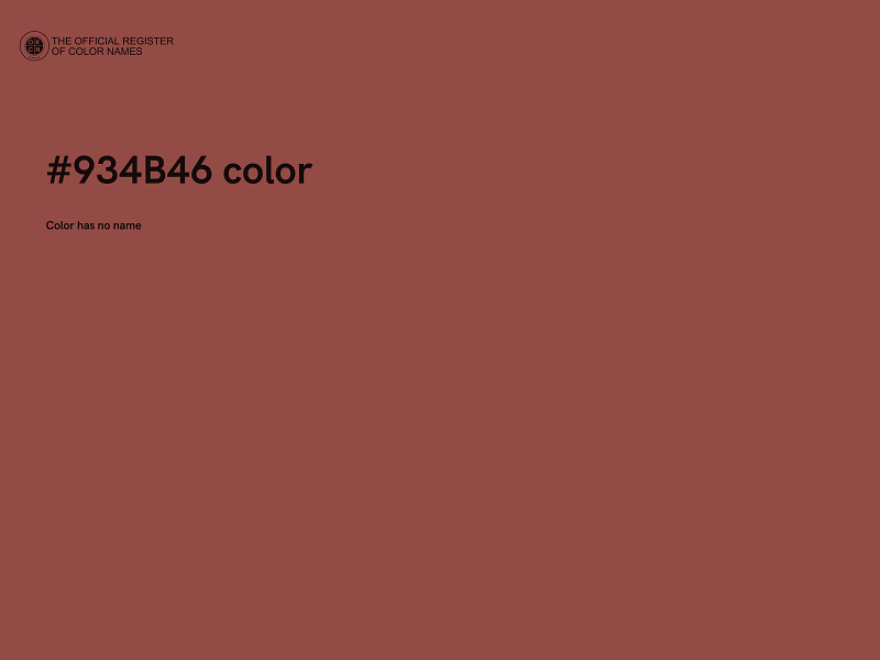 #934B46 color image