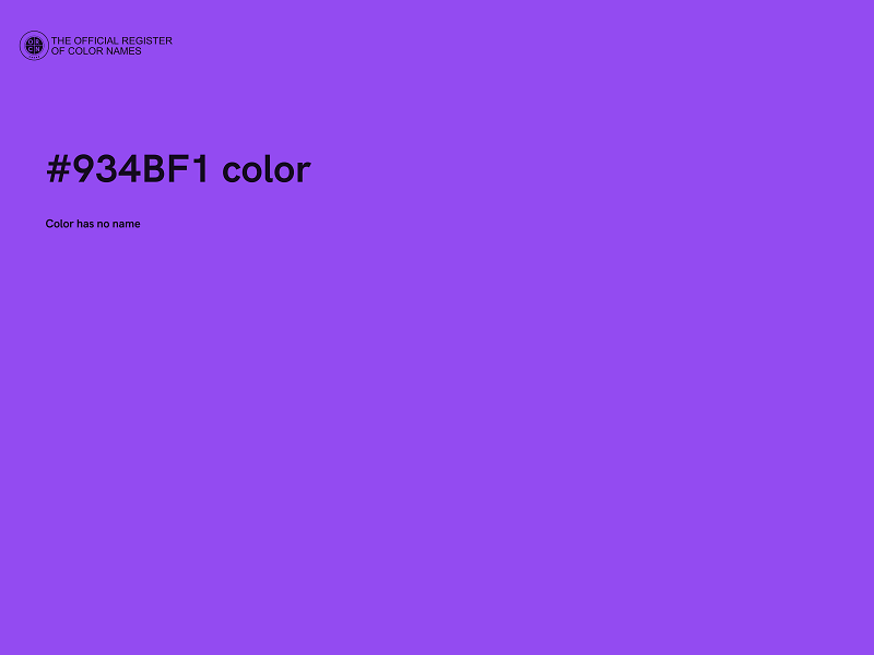 #934BF1 color image