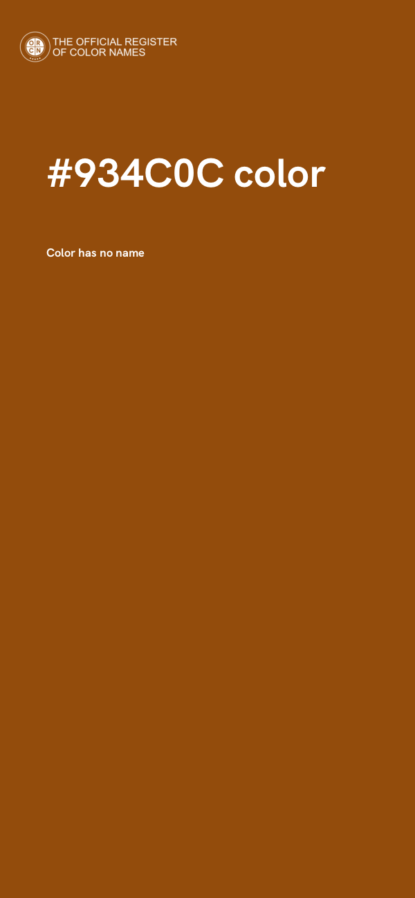 #934C0C color image