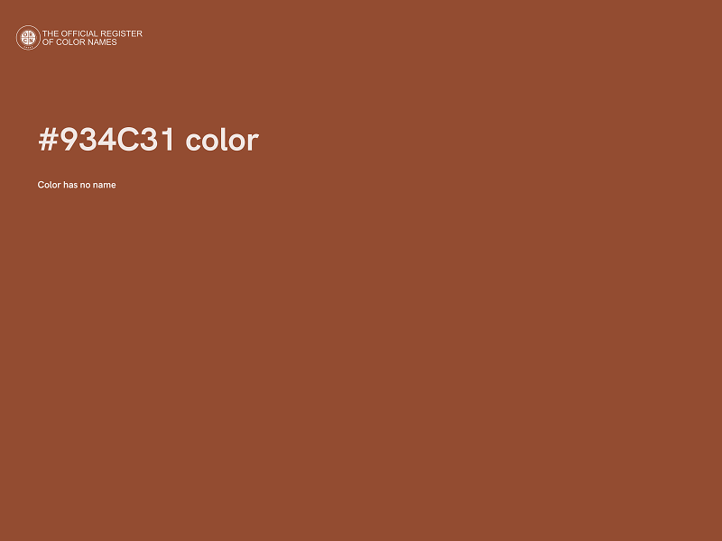 #934C31 color image