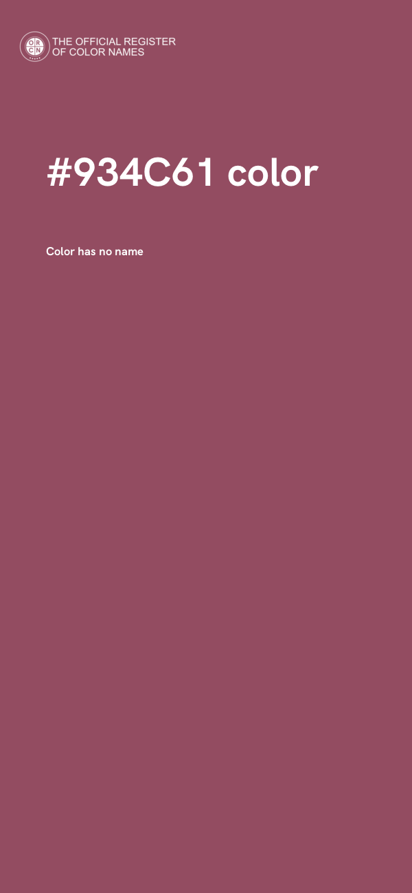 #934C61 color image