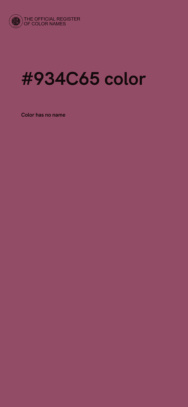 #934C65 color image