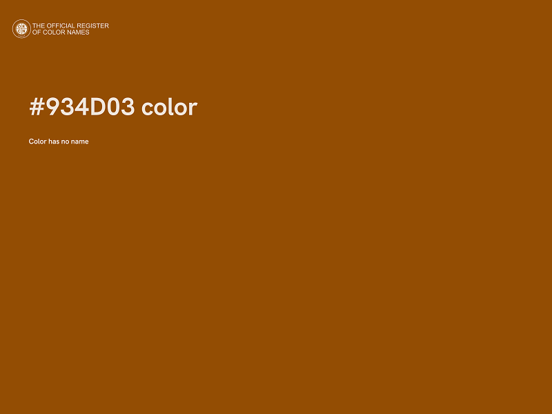 #934D03 color image