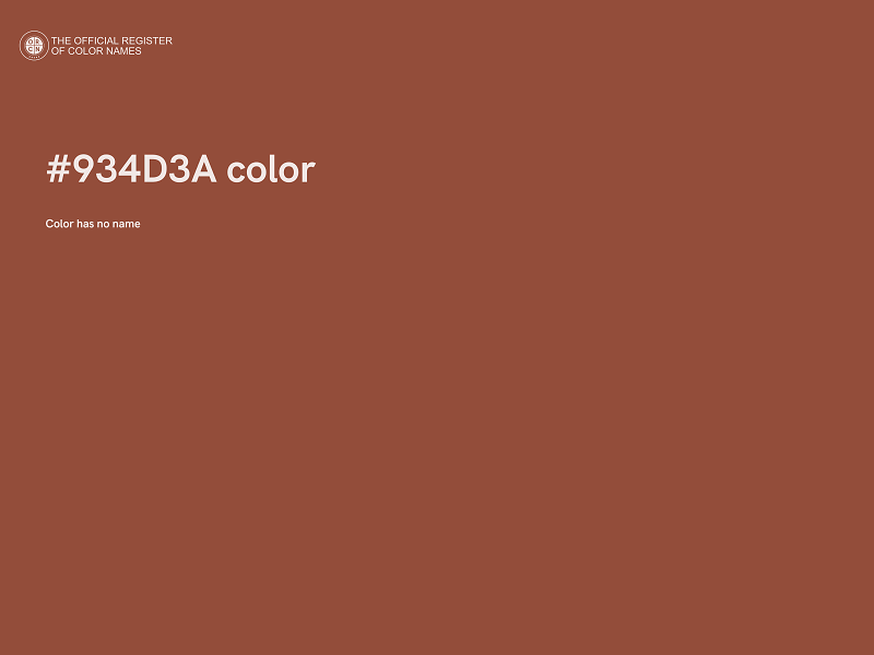 #934D3A color image