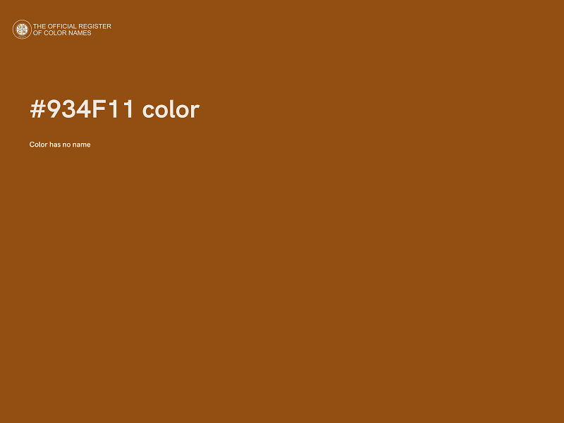 #934F11 color image