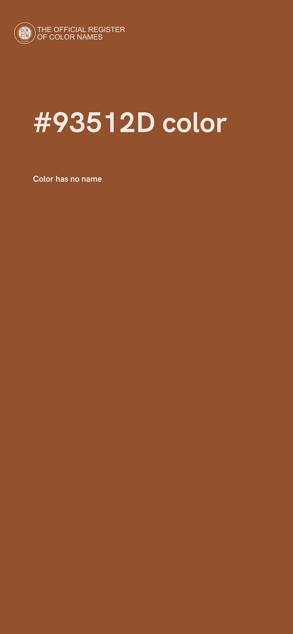 #93512D color image