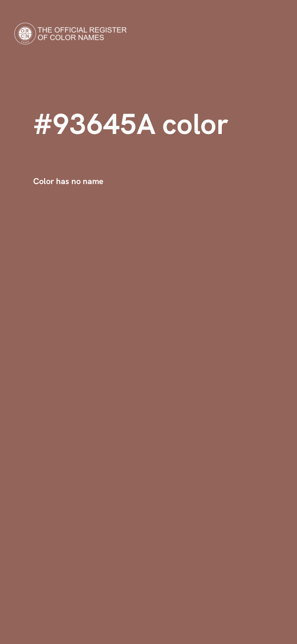 #93645A color image