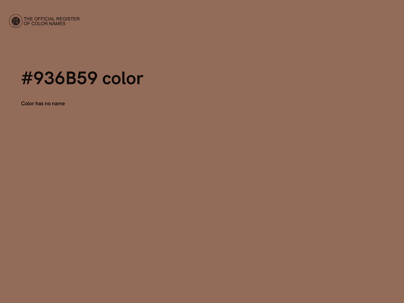 #936B59 color image