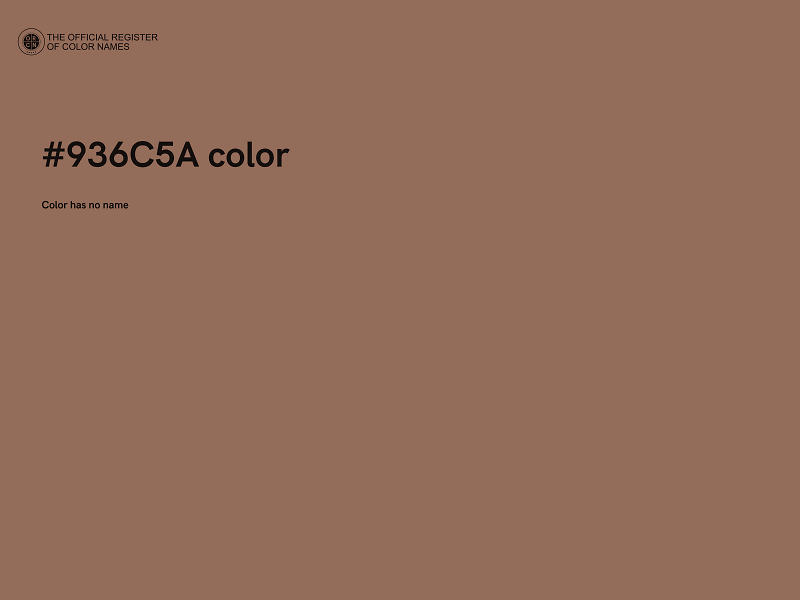 #936C5A color image