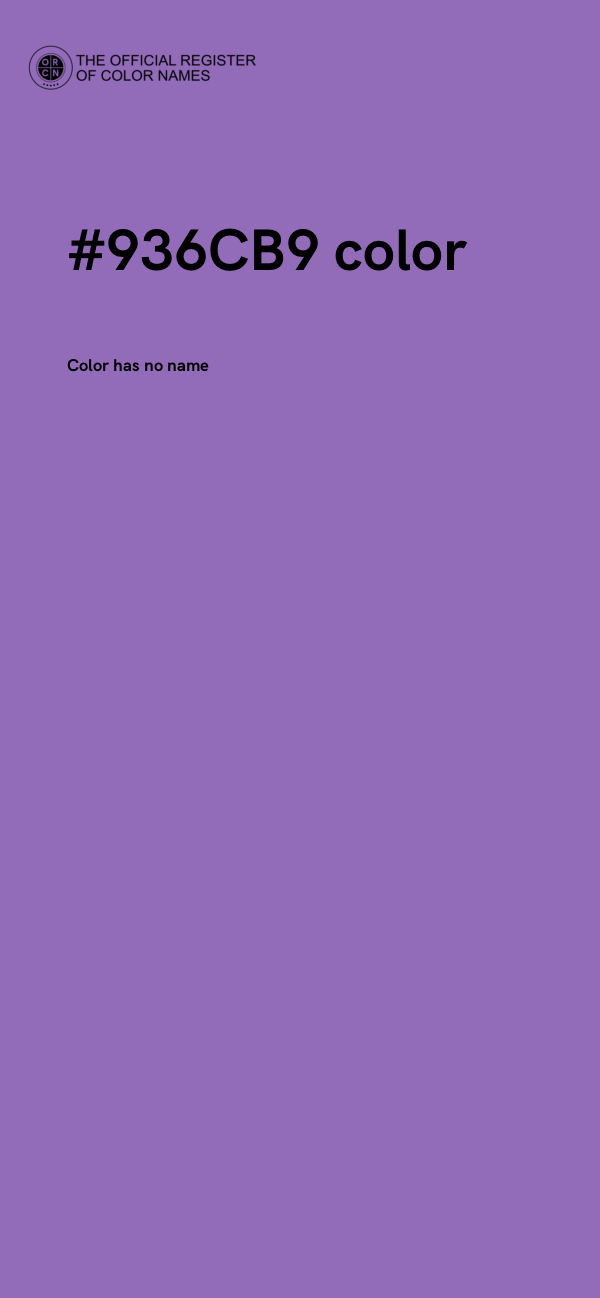 #936CB9 color image