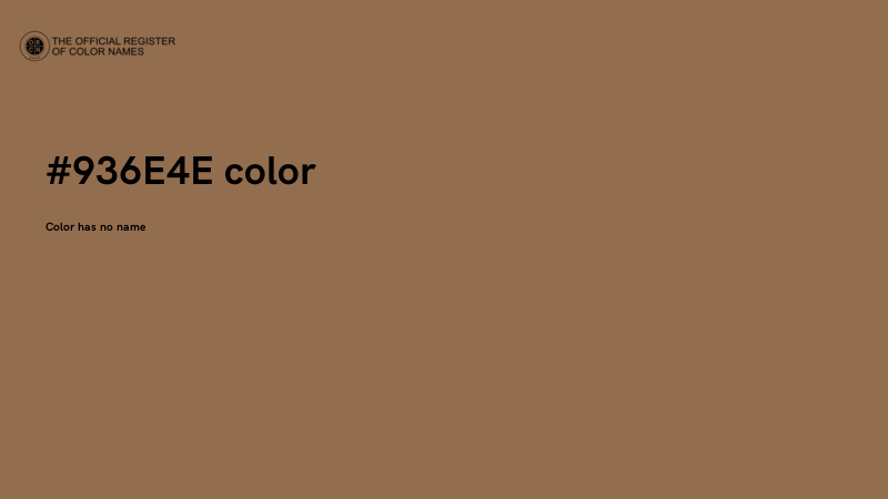 #936E4E color image