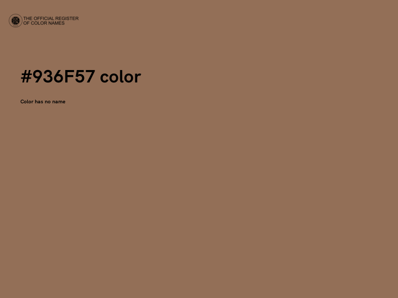 #936F57 color image