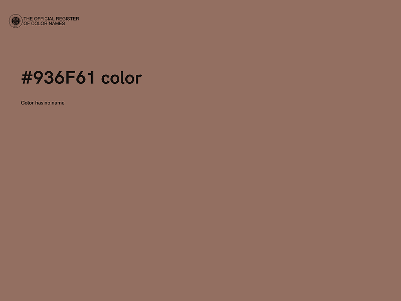 #936F61 color image
