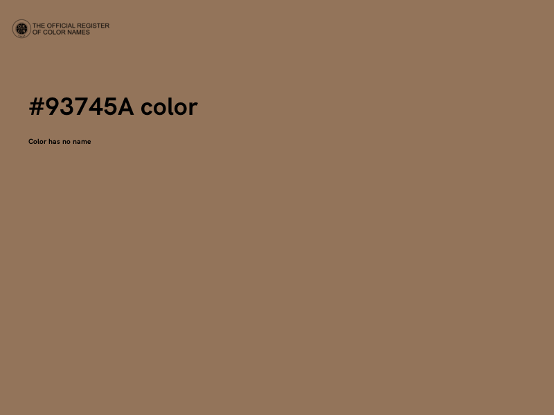 #93745A color image