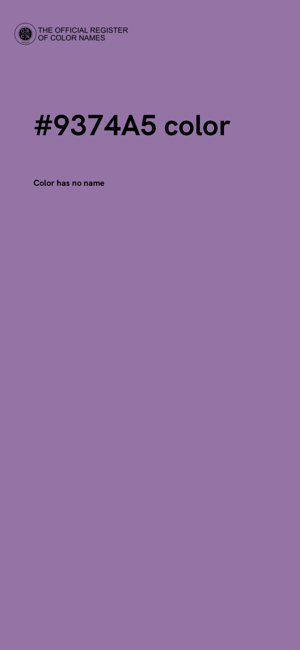 #9374A5 color image
