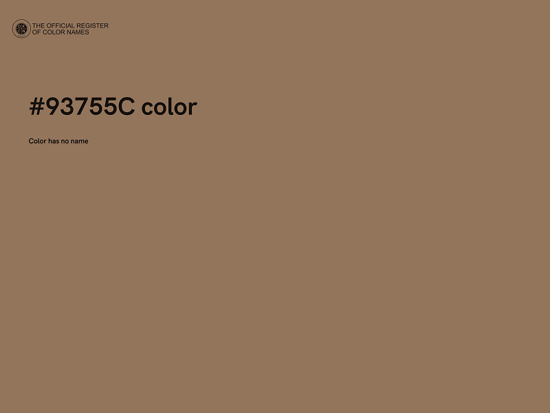 #93755C color image