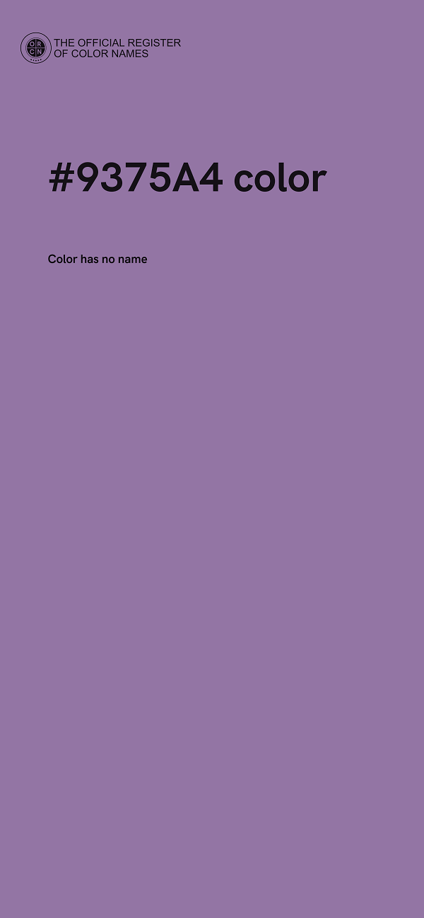 #9375A4 color image
