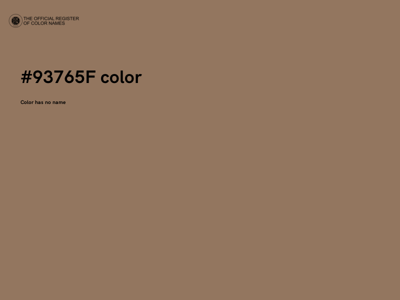 #93765F color image
