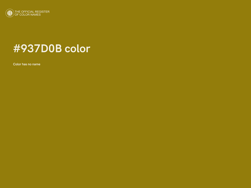 #937D0B color image