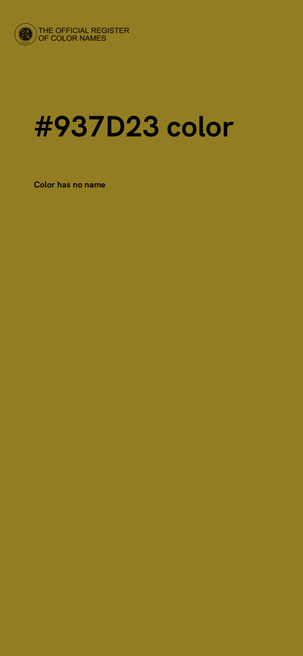 #937D23 color image