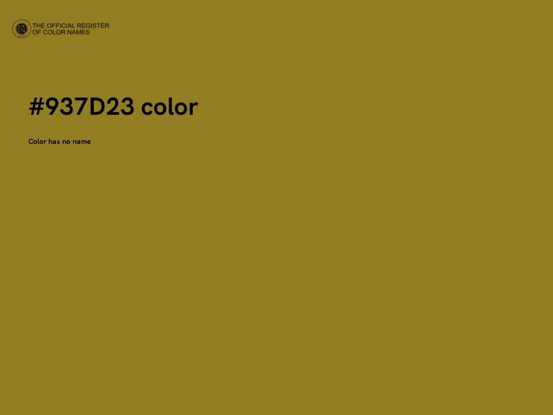 #937D23 color image