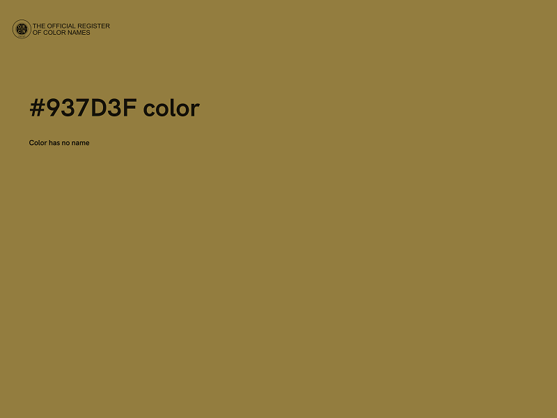 #937D3F color image