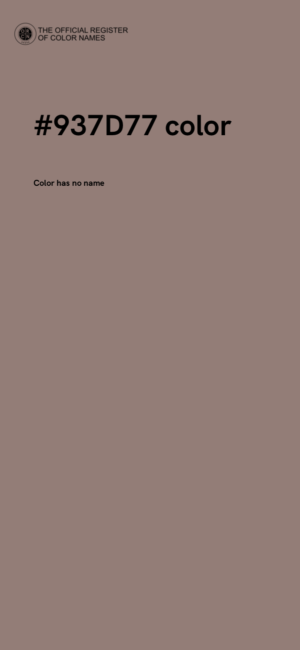 #937D77 color image