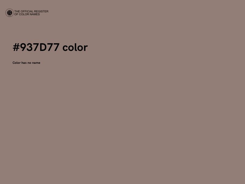 #937D77 color image
